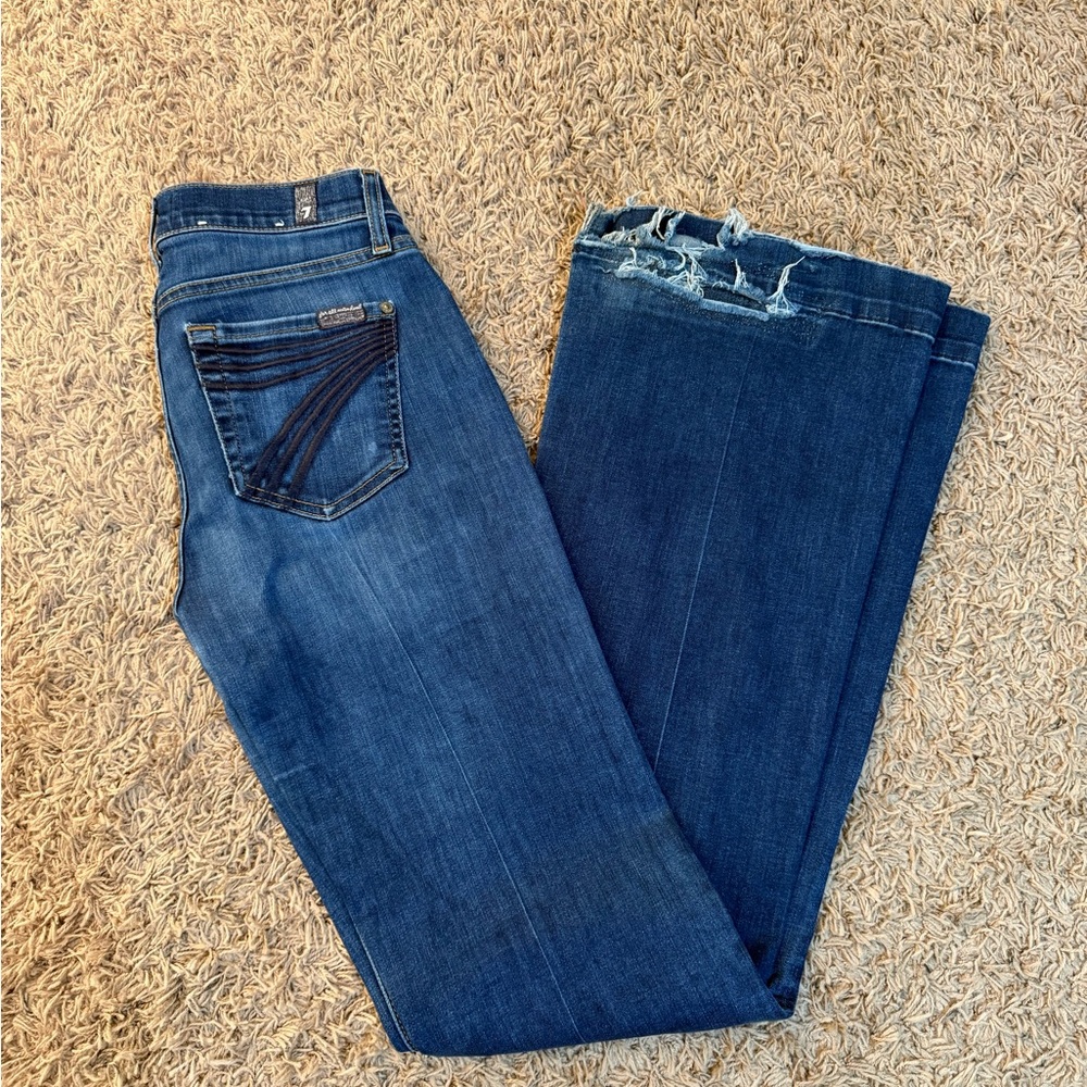 7 For All Mankind Dark Blue Dojo Jeans